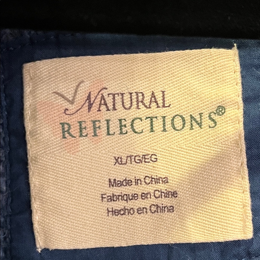 Natural Reflections Wool Blend Knit Cardigan Sweater Open Front Blue Size XL - Picture 10 of 11